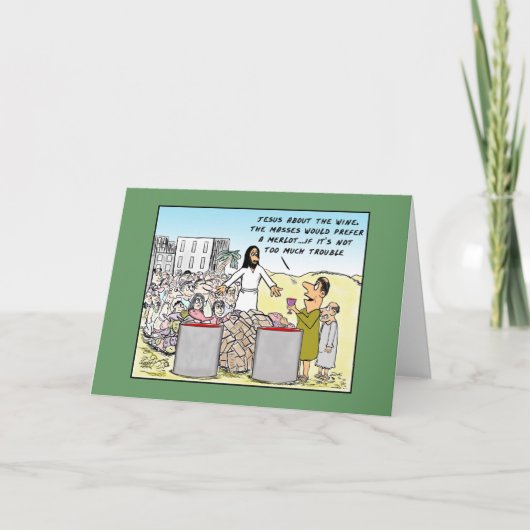 ワインの誕生日に水をまいて下さい カード (正面)