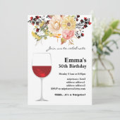 ワインの誕生日の招待、完璧に熟成 招待状 (スタンド正面)