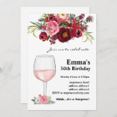 ワインの誕生日の招待、完璧に熟成 招待状 (正面/裏面)