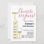 ワインの誕生日の招待、完璧に熟成 招待状 (正面)