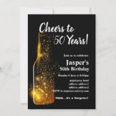 ワインの誕生日の招待、応援へ！ 招待状 (正面)