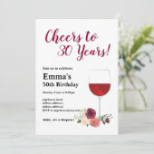 ワインの誕生日の招待、応援へ！招待状 招待状 (スタンド正面)