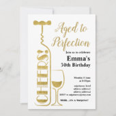 ワインの誕生日の招待 招待状 (正面)