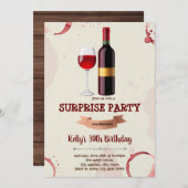 ワインの誕生日案内カード 招待状 (正面/裏面)