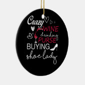 ワインの財布と靴を愛する セラミックオーナメント (右)