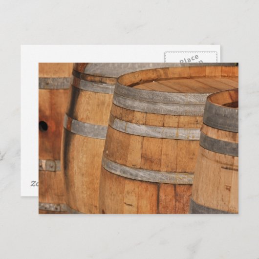 ワインの貯蔵に使用されるヴィンテージ樽 ポストカード (正面/裏面)