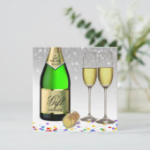 ワインの贈り物きらめくボトルギフトカード (スタンド正面)