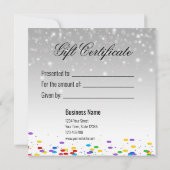 ワインの贈り物きらめくボトルギフトカード (裏面)