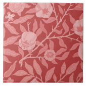 ワインの赤と柔らかさの中の果物またはザクロ タイル (正面)