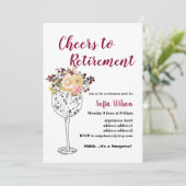 ワインの退職パーティの招待状 招待状 (スタンド正面)