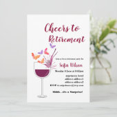 ワインの退職パーティの招待状 招待状 (スタンド正面)