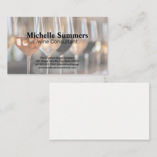 ワインの選択でバー 名刺 (正面/裏面)