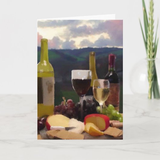 ワインの里の午後 カード (正面)