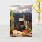 ワインの里の午後 カード (黄色い花)