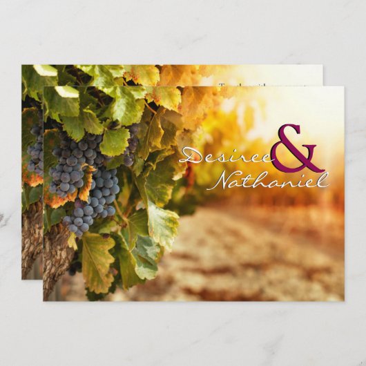 ワインの里の結婚式招待状 招待状 (正面/裏面)