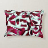 ワインの重なり合う湾曲したリボンからクロメッド アクセントクッション (裏面)