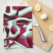 ワインの重なり合う湾曲したリボンからクロメッド キッチンタオル (四つ折り)