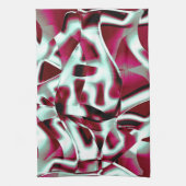 ワインの重なり合う湾曲したリボンからクロメッド キッチンタオル (縦)