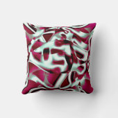 ワインの重なり合う湾曲したリボンからクロメッド クッション (裏面)