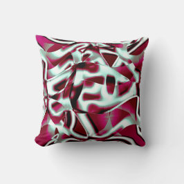 ワインの重なり合う湾曲したリボンからクロメッド クッション