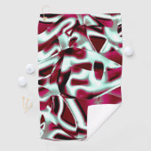 ワインの重なり合う湾曲したリボンからクロメッド ゴルフタオル (インサイチュ)