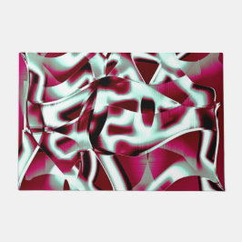 ワインの重なり合う湾曲したリボンからクロメッド ドアマット