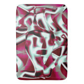 ワインの重なり合う湾曲したリボンからクロメッド バスマット (正面縦)