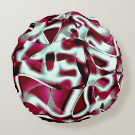 ワインの重なり合う湾曲したリボンからクロメッド ラウンドクッション