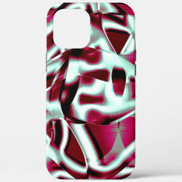 ワインの重なり合う湾曲したリボンからクロメッド iPhone 12 PRO MAX ケース