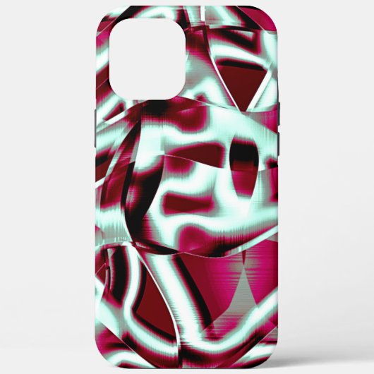 ワインの重なり合う湾曲したリボンからクロメッド Case-Mate iPhoneケース (裏面)