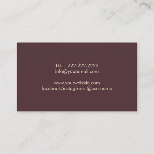 ワインの金ゴールドブドウのロゴブルゴーニュSomelier 名刺 (裏面)