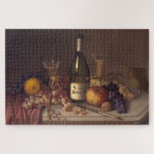 ワインの静物画 ジグソーパズル (横)