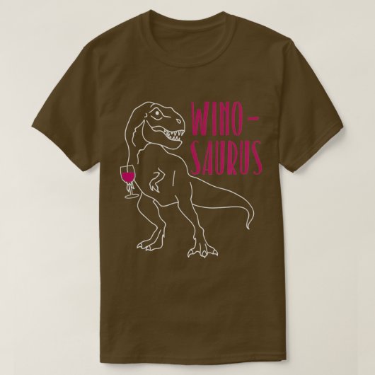 ワインの飲む恐竜のワインノベルティワインギフト Tシャツ (デザイン正面)