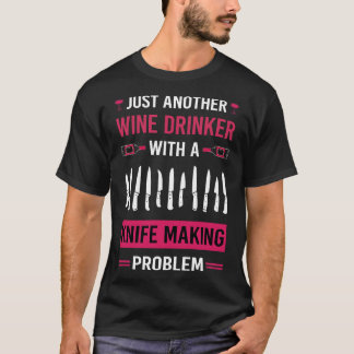 ワインの飲用ナイフを作るメーカーナイフ作りナイフ Tシャツ