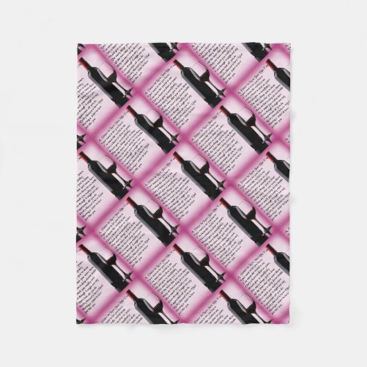 ワインの   義理の姉妹の詩 フリースブランケット (正面)