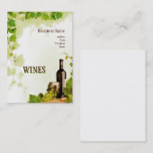 ワインのBussinessカード 名刺 (正面/裏面)