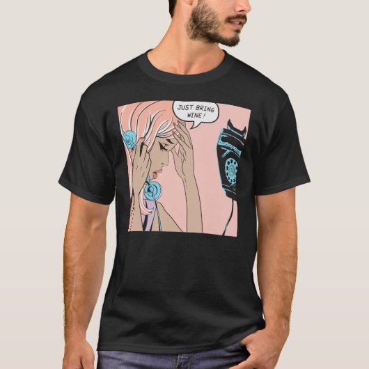 ワインのTクラシックシャツを持って来て Tシャツ (正面)