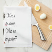 ワインはギフトを言う質問おもしろいなワインです キッチンタオル (四つ折り)