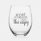 ワインはセラピーワイン愛好家より安おもしろいい ステムなしワイングラス (正面)