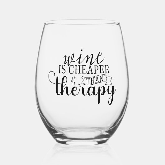 ワインはセラピーワイン愛好家より安おもしろいい ステムなしワイングラス (正面)