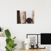 ワインはデートでコルク ポスター (ホームオフィス)