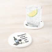 ワインはワインと年齢と、私改良します改良します! コースター (側面)