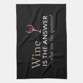 ワインはワインのおもしろい引用文 キッチンタオル (縦)