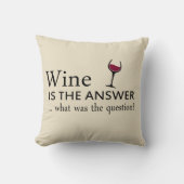 ワインはワインのおもしろい引用文 クッション (正面)