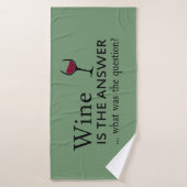 ワインはワインのおもしろい引用文 バスタオル (バスタオル)