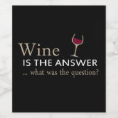 ワインはワインのおもしろい引用文 ワインラベル (シングルラベル)