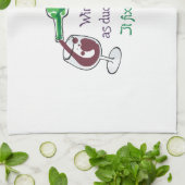 ワインは女性にあります キッチンタオル (折り畳み)