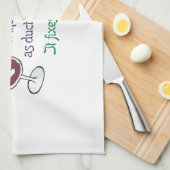 ワインは女性にあります キッチンタオル (四つ折り)