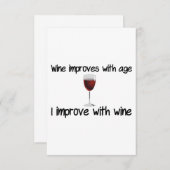 ワインは年を取るにつれて改善する サンキューカード (正面/裏面)
