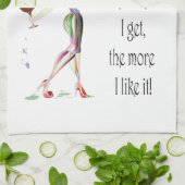 ワインは年齢のユーモアのあるなワインの発言と改良します キッチンタオル (折り畳み)